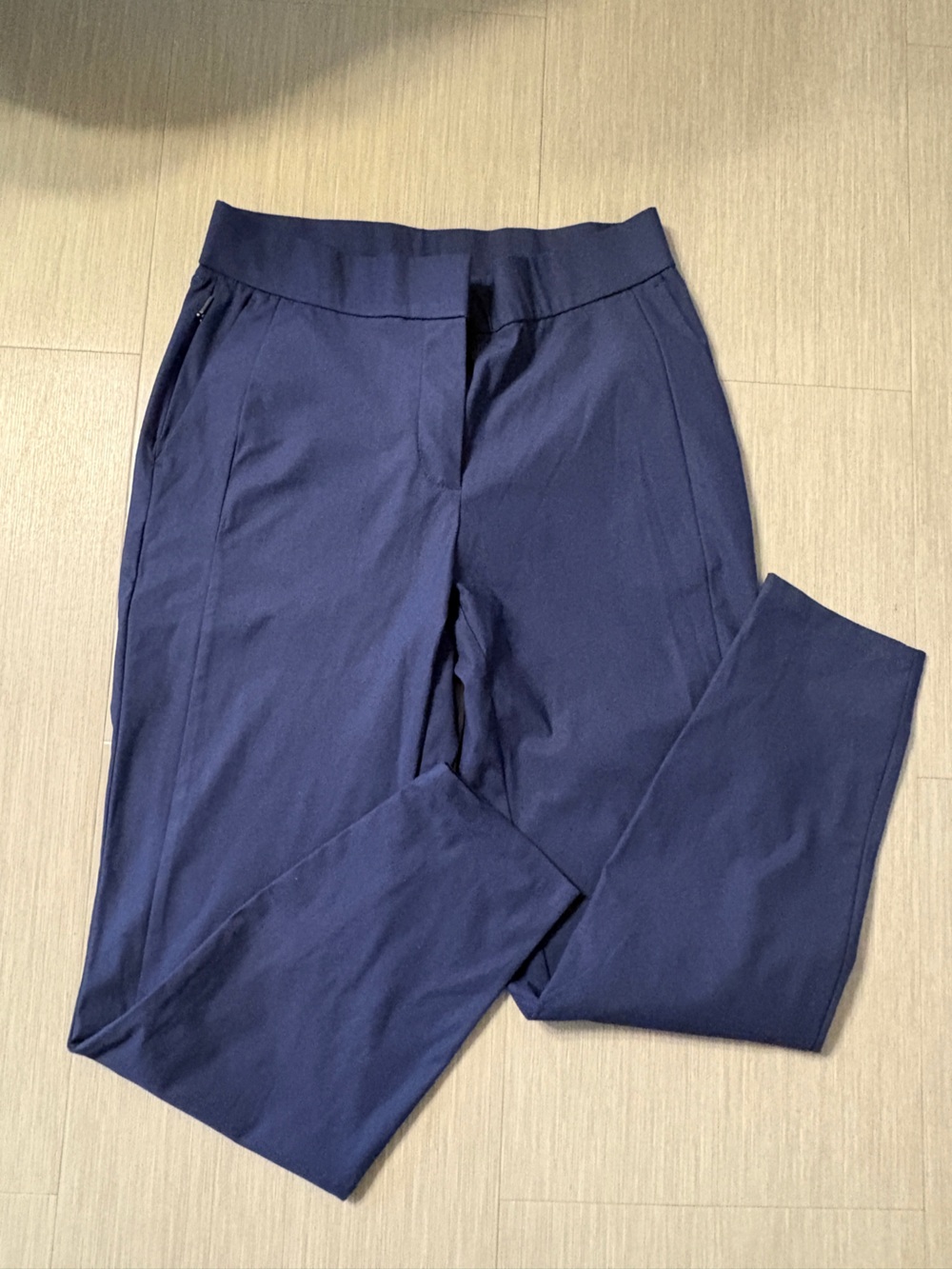 Women’s Navy Pull-On Straight-Leg Pants